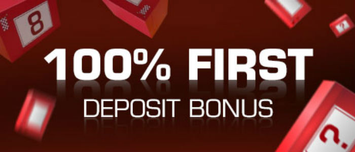 100% first deposit bonus banner