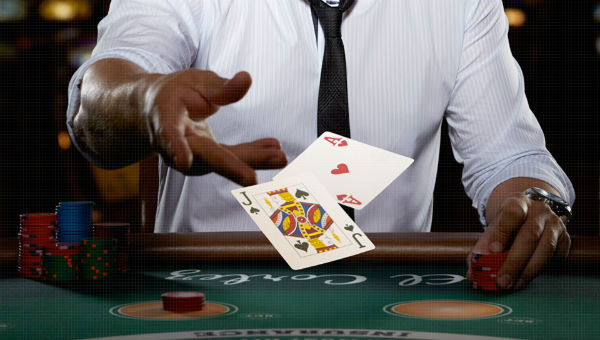 Man with cards image